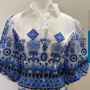 GORGEOUS Embroidered Gracia Sheer Top